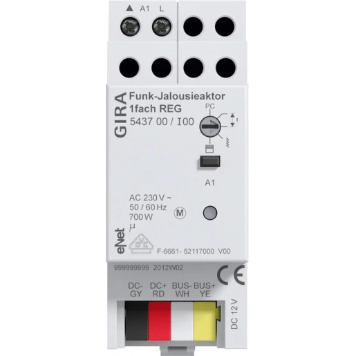 Gira Non-Design enet jaloezie-actor bussysteem DIN-rail 543700