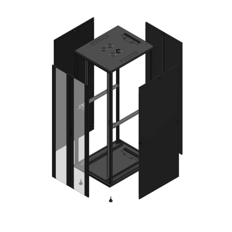 Gigamedia Vloer patchkast AV dubbel VER AR dubbel TOL 19" 47HE 800x1000mm Zwart GGM 7047810PVDPTD