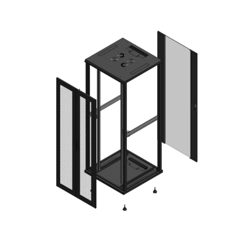 Gigamedia Vloer patchkast AV dubbel PER AR enkel VER EX 19" 42HE 800x800mm Zwart GGM 704288PPDPVSEX
