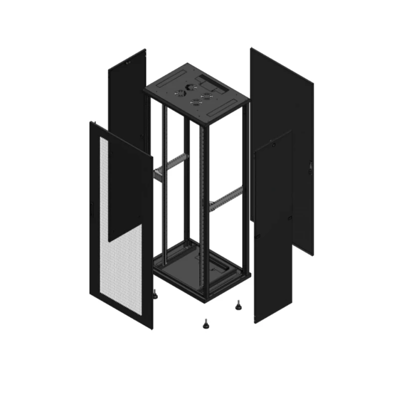 Gigamedia Vloer patchkast AV enkel PER AR enkel TOL 19" 42HE 800x600mm Zwart GGM 704286PPSPTS