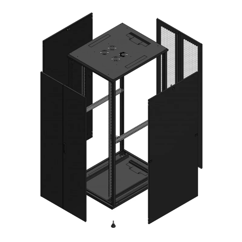 Gigamedia Vloer patchkast AV dubbel TOL AR dubbel PER 19" 42HE 800x1000mm Zwart GGM 7042810PTDPPD