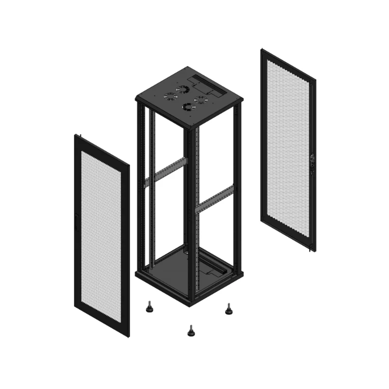 Gigamedia Vloer patchkast AV enkel PER AR enkel PER EX noi 19" 36HE 600x600mm Zwart GGM 703666PPSPPSEX