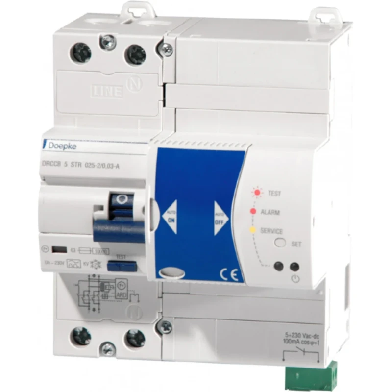 Doepke Aardlek DRCCB5 A 25A/30mA/2p Zelft+reset