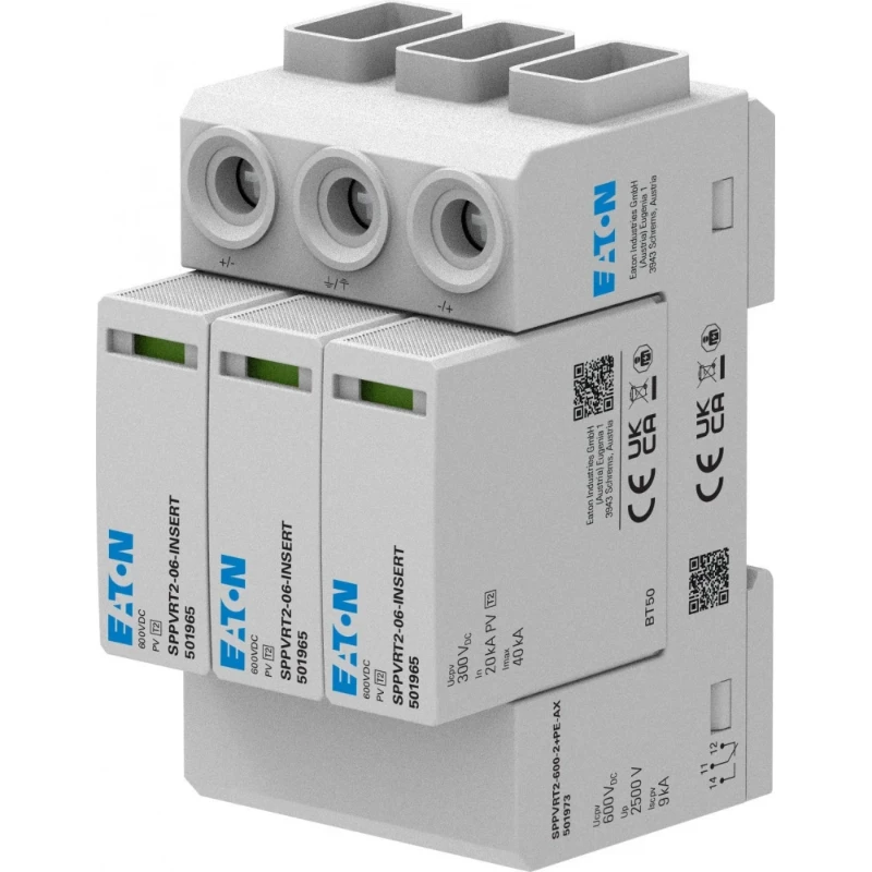 Eaton SPPVRT2-06-2+PE / overspanningsbeveiliging Type 2 stekerbaar 600 VD