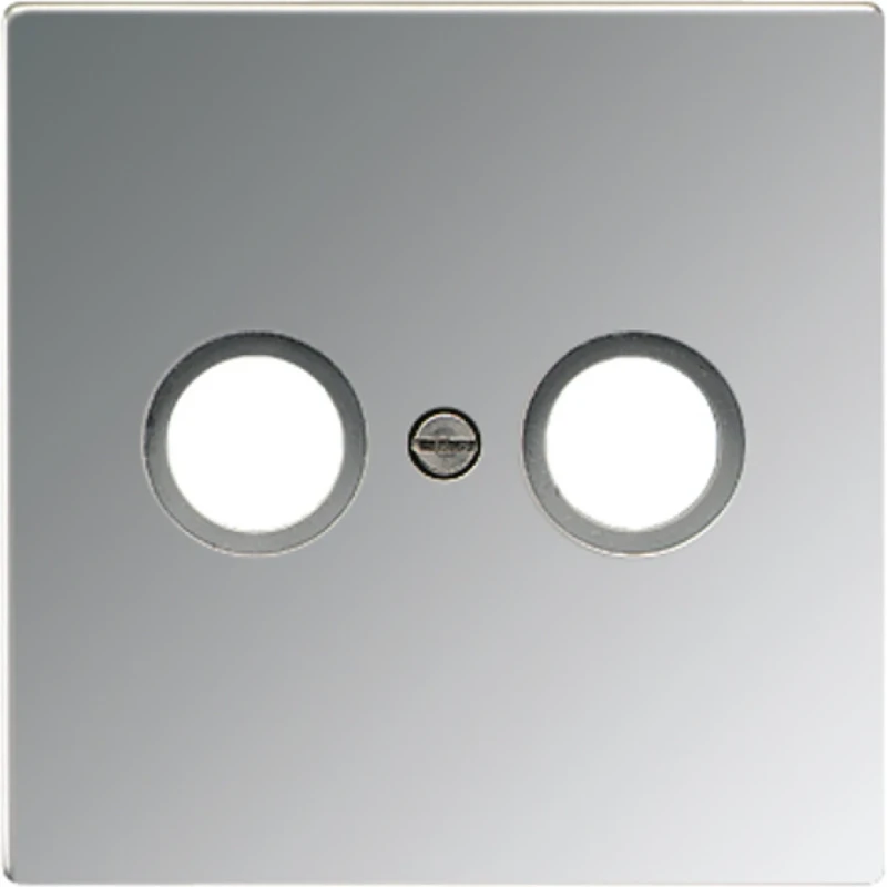 Jung LS range Afdekking CAI-contactdoos 1 connector MetaalZonder label chroom GCR2990TV