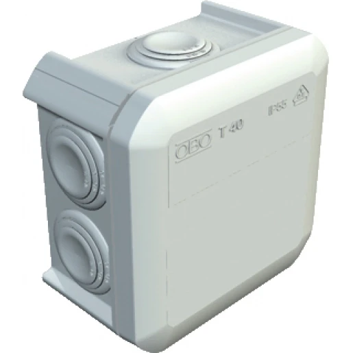 OBO Kabeldoos m25 4mm2 500v ip55 90x90x52 pp zuiver wit ral 9010