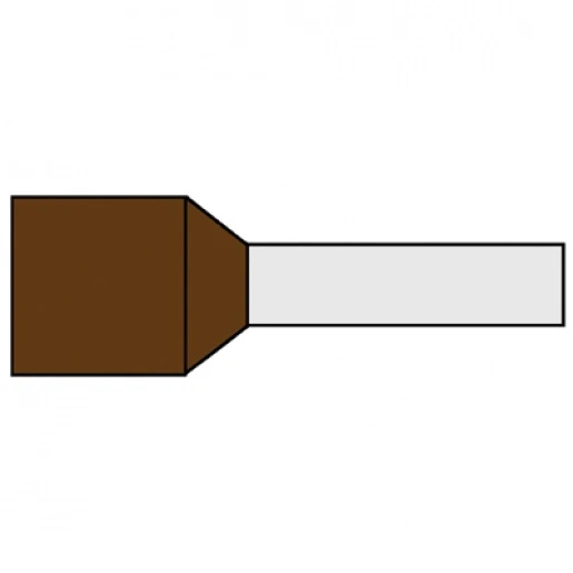 Klemko adereindhuls 0,14mm² 6mm Geïsoleerd Bruin