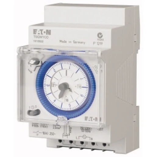 Eaton xPole tijdschakelklok analoog modulair paneelbouw AC DIN-rail 16A 1 kanaal 167392