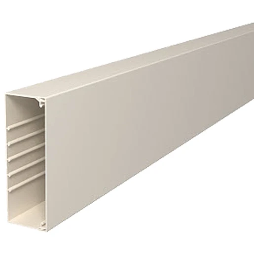 OBO WDK Wandgoot 2000x170x60mm PVC Bodemperforatie met deksel wit RAL 9001 6021867