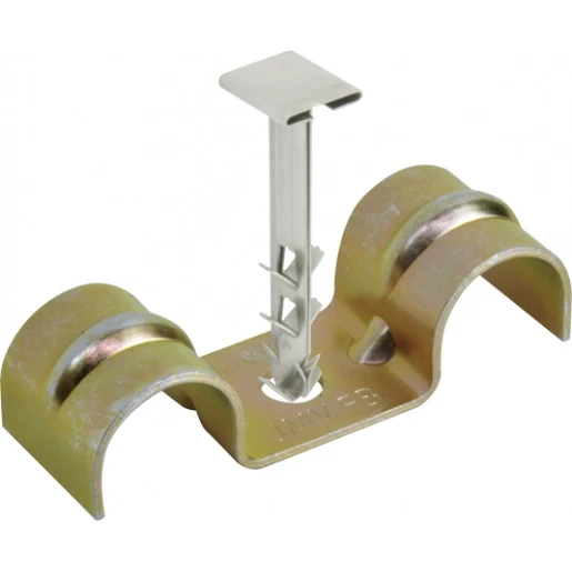JMV FUNCTIEBEHOUDBEUGEL VOOR 2X16 MM. MET DUIMNAGEL/KLEMPLUG E30-E90