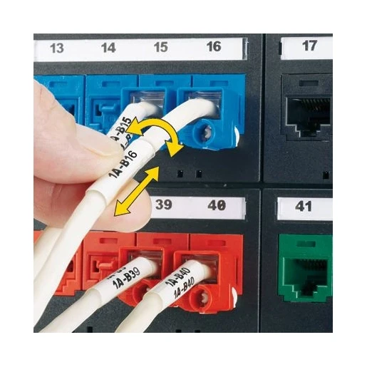 Panduit P1 cassette turn-tell self-lam label vinyl 1.00" w x 2.25" h .75" poa clear/yellow