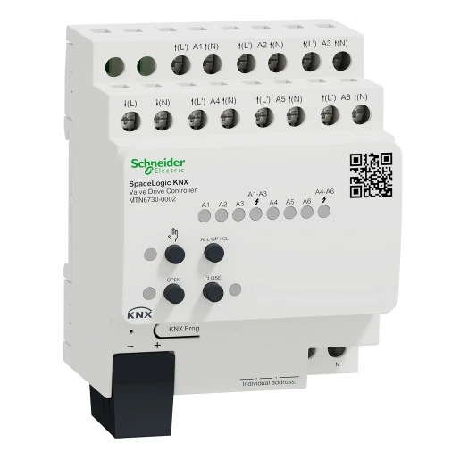 Merten SpaceLogic KNX Verwarmingsactor bussysteem KNX 6-voudig DIN-rail 24V MTN6730-0002
