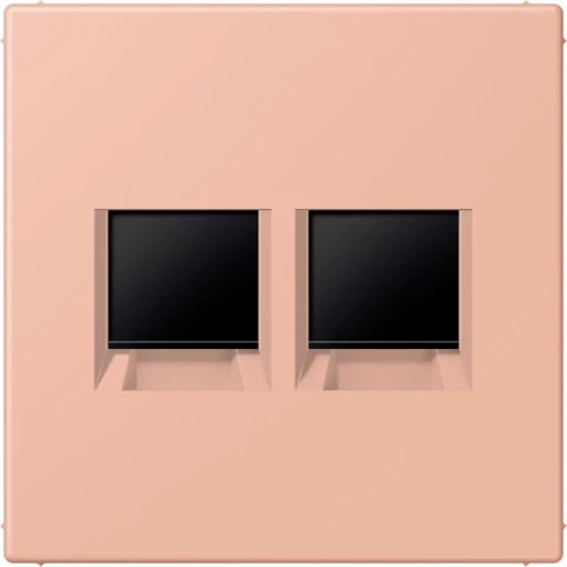 Jung LS range Afdekking centraalplaat AMP Radiall LC32102 Modular-Jack 2 connectoren Zonder label LC1969-2WE231