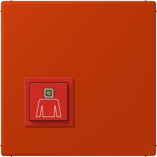 Jung LS range Miva oproepknop LC4320A 70x70mm rood IP20 NRSLC0834RT244