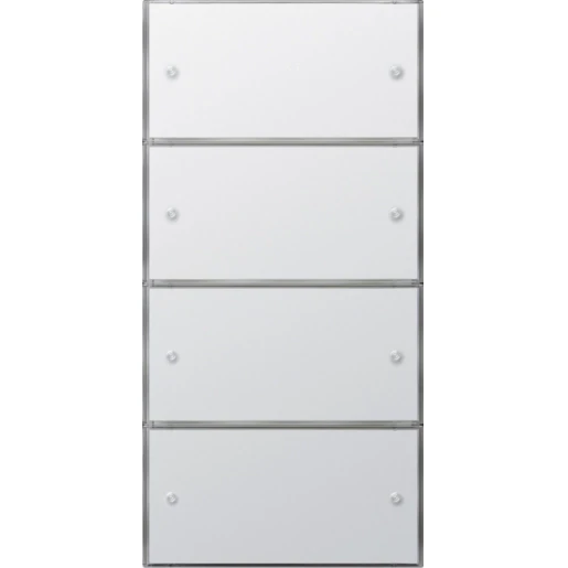 Gira F100 KNX tastsensensor komfort KNX 4-voudig wit inbouw IP20 RAL 9010 2035112