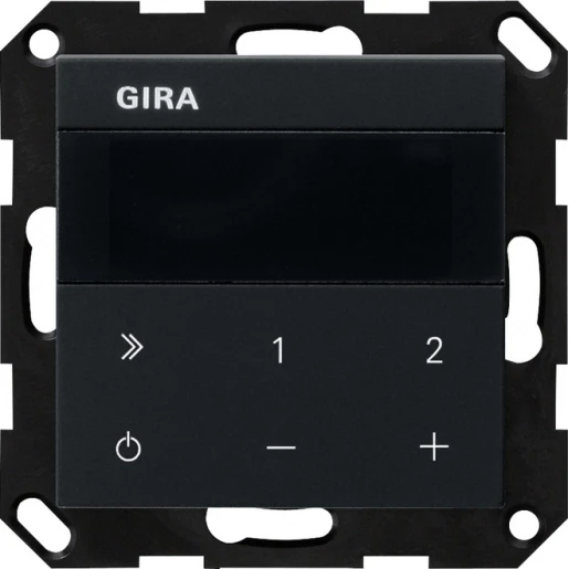 Gira System 55 inbouwradio ip inbouw zwart 2320005
