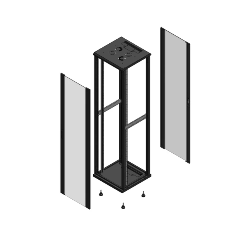 Gigamedia Vloer patchkast AV enkel VER AR enkel VER EX 19" 47HE 600x600mm Zwart GGM 704766PVSPVSEX