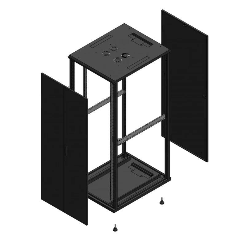 Gigamedia Vloer patchkast AV dubbel TOL PAR EX 19" 42HE 800x1000mm Zwart GGM 7042810PTDPAREX
