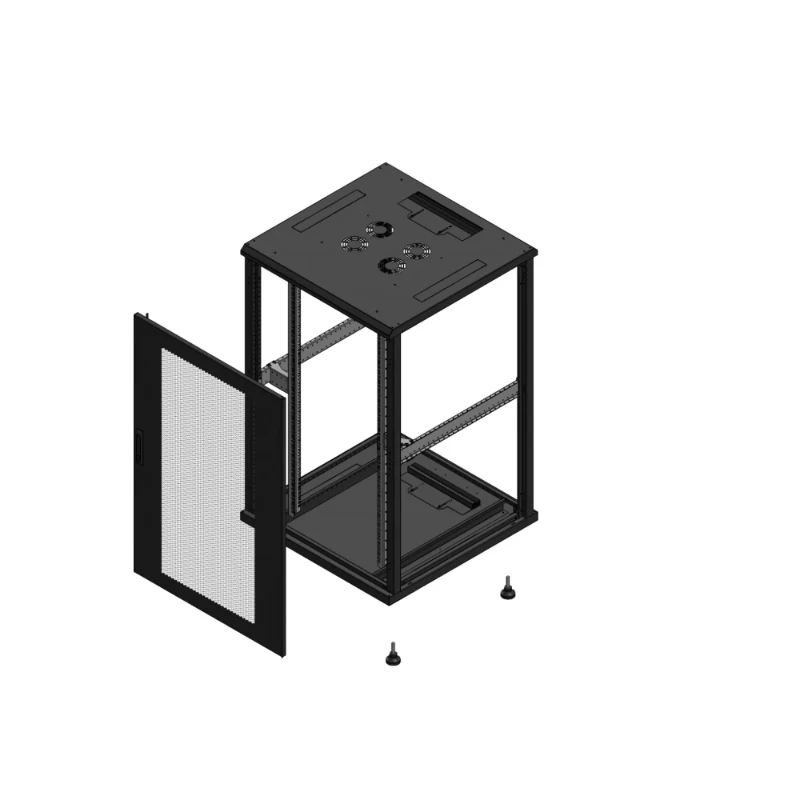 Gigamedia Vloer patchkast AV enkel PER SP EX 19" 26HE 800x800mm Zwart GGM 702688PPSSPEX