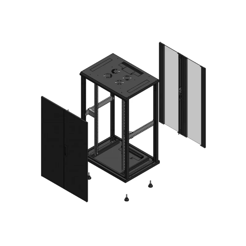 Gigamedia Vloer patchkast AV dubbel TOL AR dubbel VER EX 19" 26HE 800x600mm Zwart GGM 702686PTDPVDEX