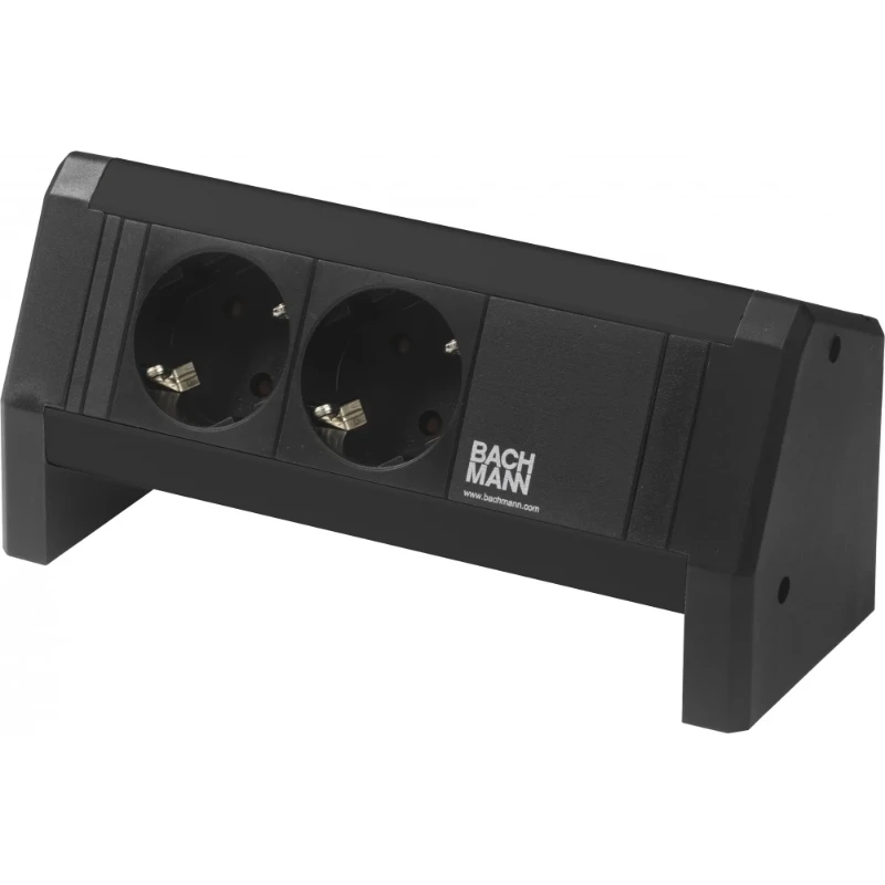 OCS Desk 1 2x 230V RA 1m GST incl. klem zwart/zwart