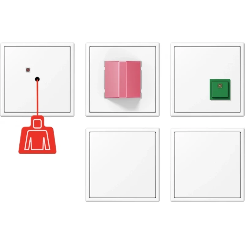 Jung LS range miva set met ups mat set compleet 71x71mm wit NRSLS0834-2WWM