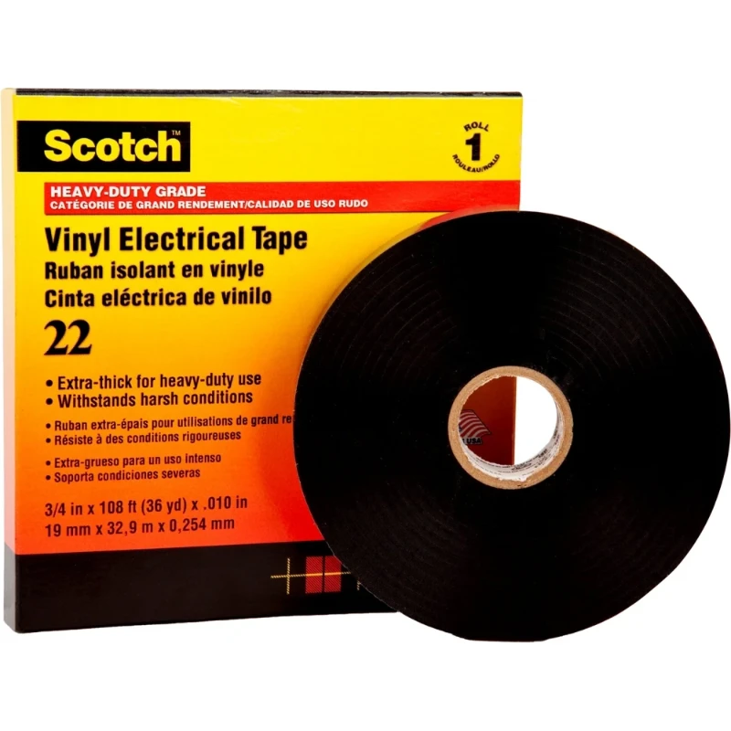 3M Scotch vinyl zelffuserende tape 19mmx33m pvc zwart 80012017044