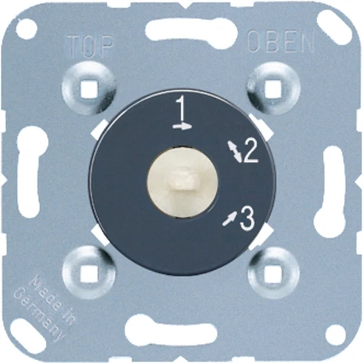 Jung 3-stappenschakelaar zonder nulstand inbouw Schakeling 2 - 1 - 3 16A 250V 1101-3