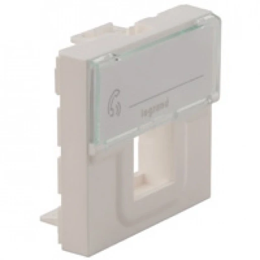 Legrand Mosaic Dataconnector Mosaic adapter Keystone 1-voudig Centraalplaat Met label wit 078604