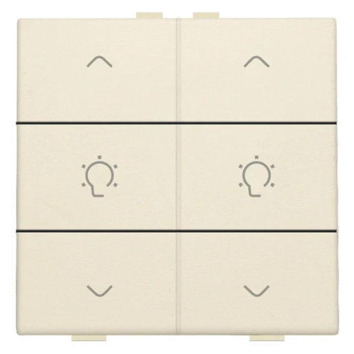 Niko Home Control Bediening dimming 6-voudig beige inbouw IP20 RAL 1030 100-51046