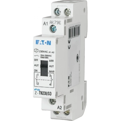 Eaton INSTALLATIERELAIS Z 250VAC 20A CONTACTEN 1M 1V BREEDTE 1TE