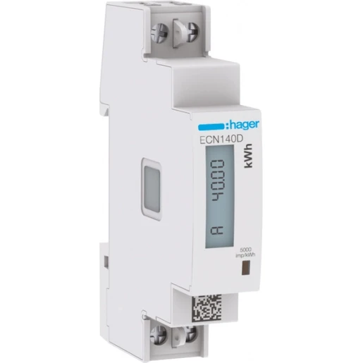 Hager Kwh-meter 1-fase direct 40 a 1 module