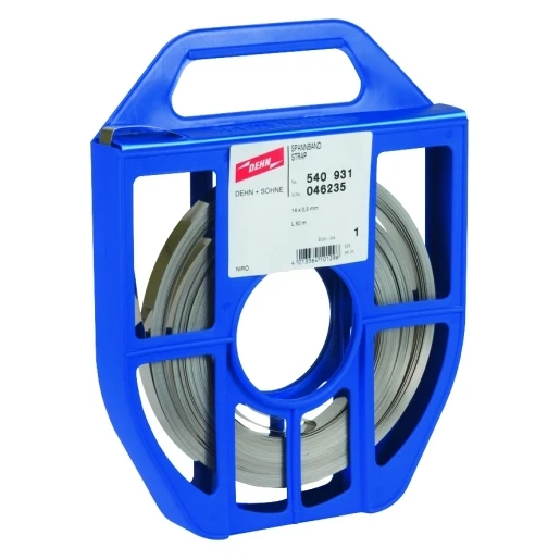 Dehn Tensioning strap 14x0.3mm l 50m stst with unreel box