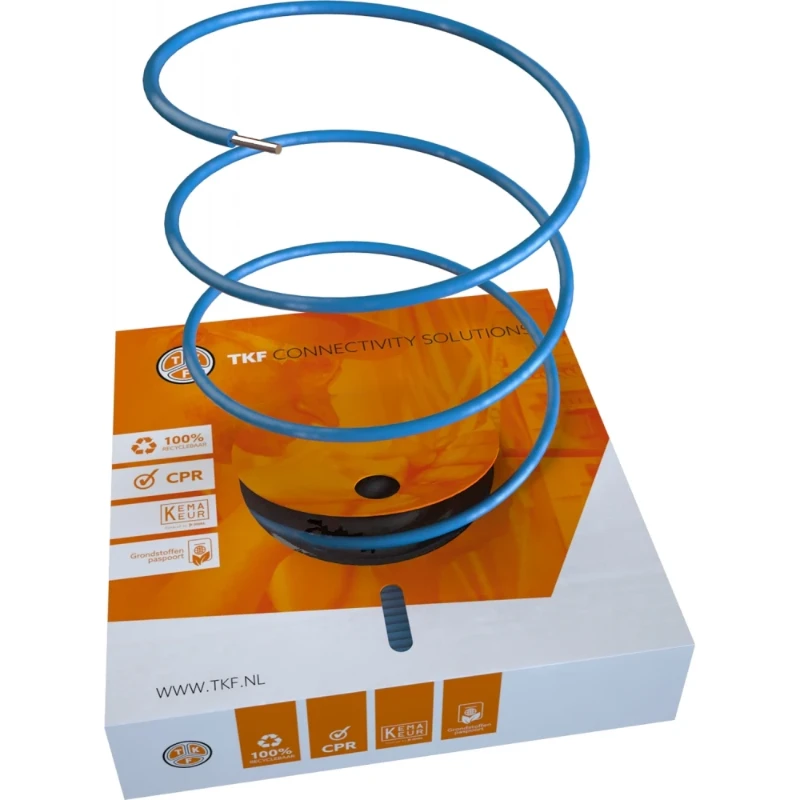 TKF ZD H07Z1-U CCA Installatiedraad 1x2.5mm² PVC blauw