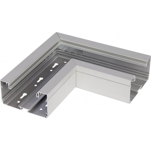 OBO Signa vlakke hoek wandgoot 110x70mm asymmetrisch Halogeenvrij Aluminium 6133281