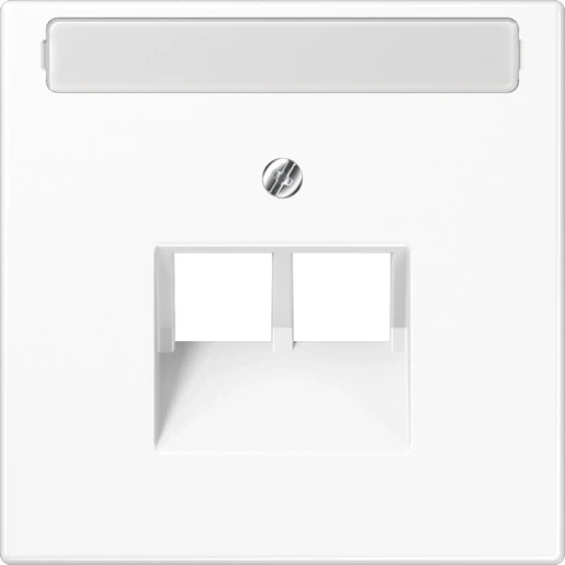 Jung LS range afdekking sneeuwwit ls990 UAE/IAE 2 connectoren Met label wit LS969-2NAUAWWM