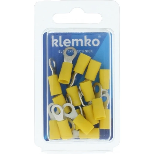Klemko Blister verpakte Geïsoleerde Ringkabelschoen M5 voor draad 4,0-6,0mm2