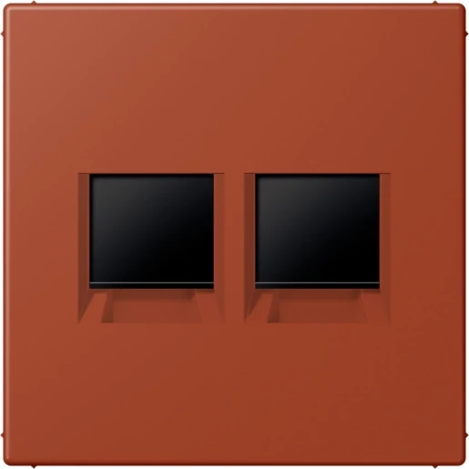 Jung LS range Afdekking centraalplaat AMP Radiall LC32110 Modular-Jack 2 connectoren Zonder label LC1969-2WE232