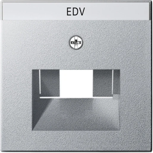 Gira System 55 Afdekking TK netwerkaansluitdoos UAE/IAE Centraalplaat Met label aluminium 028426