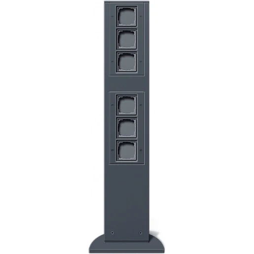 Gira Profiel 55 Energiezuil 6x lege unit energiezuil 142x75mm antraciet IP44 135128
