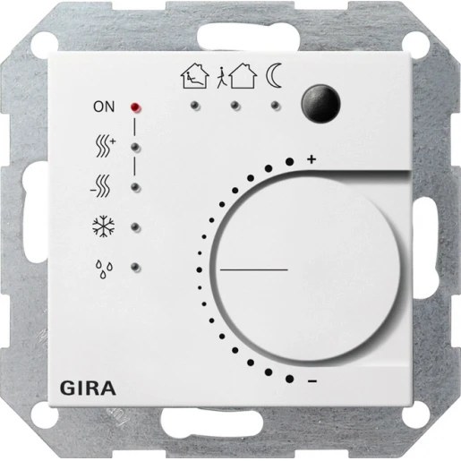 Gira KNX thermostaat drukc.I/F 4-v System 55 z.wit