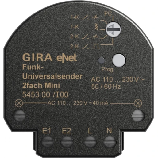 Gira Non-Design draadloze universele handzender 2-voudig 545300
