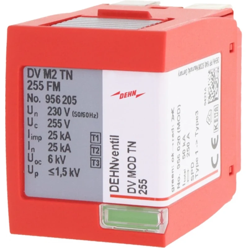 Dehn Protection module combined arrester Type 1+2+3 two-pole for DV M2 TN 255 FM