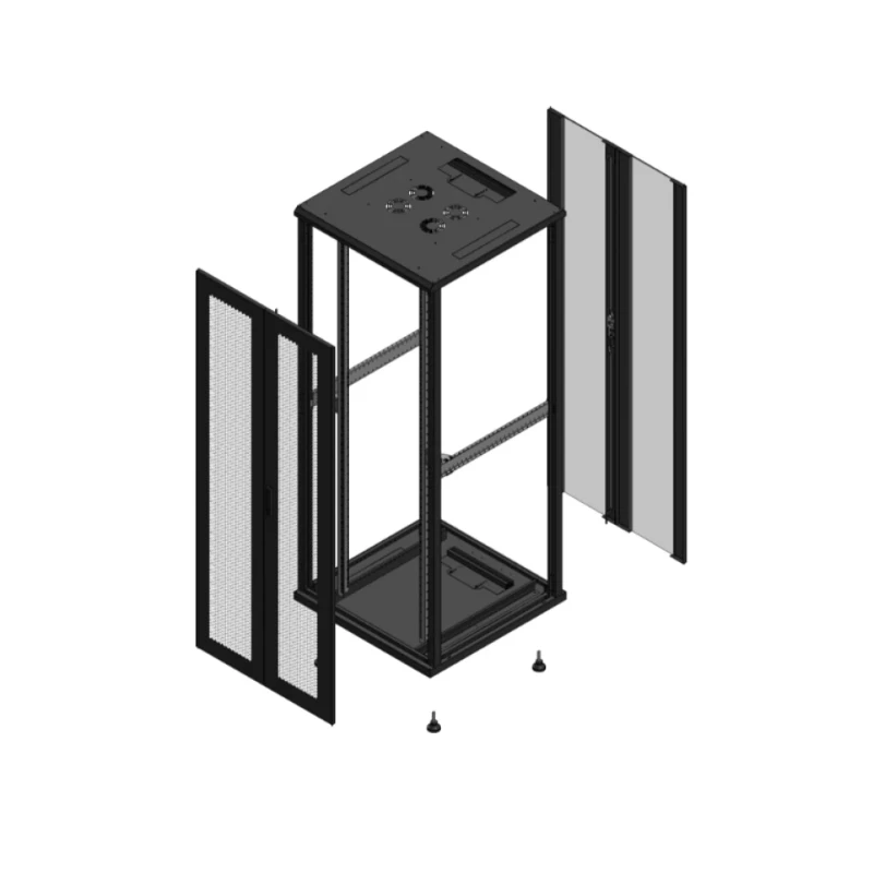 Gigamedia Vloer patchkast AV dubbel PER AR dubbel VER EX 19" 42HE 800x800mm Zwart GGM 704288PPDPVDEX