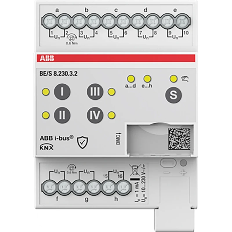 ABB Busch-Jaeger Binaire ingang 8-voudig 10-230V handmatige bediening DIN-rail