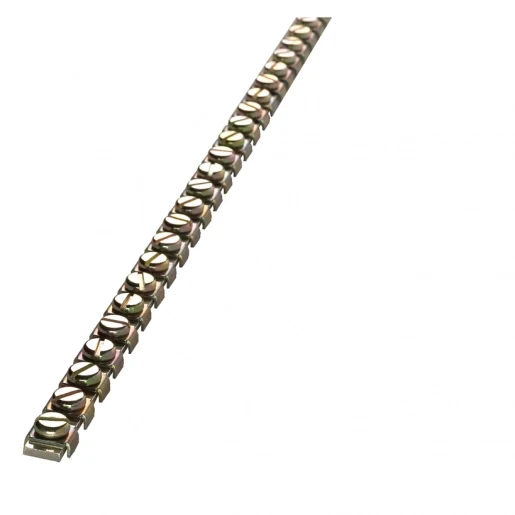 JMV Aardrail (M6) 1 meter 12x3mm 63A 59 aansluitingen M6 messing 9200051