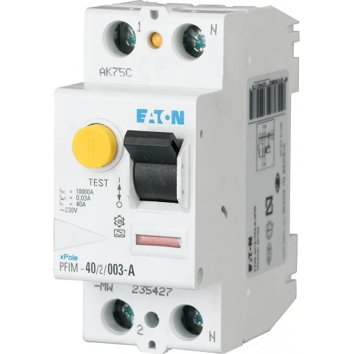 Eaton PFIM Aardlekschakelaar modulair 2p 40A 0.03A type A 274040