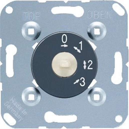 Jung 3-stappenschakelaar met nulstand inbouw Schakeling 0 - 1 - 2 - 3 16A 250V 1101-4