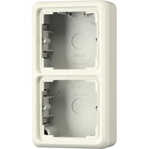 Jung CD range opbouwkap cd500 2-voudig grijs Horizontaal en verticaal CD582AGR
