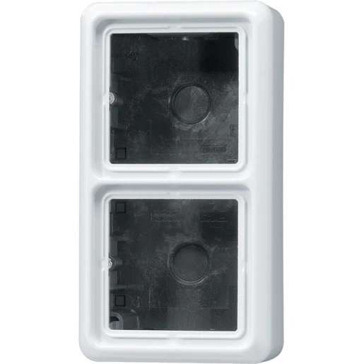 Jung CD range opbouwkap cd500 2-voudig wit Horizontaal en verticaal CD582AWW